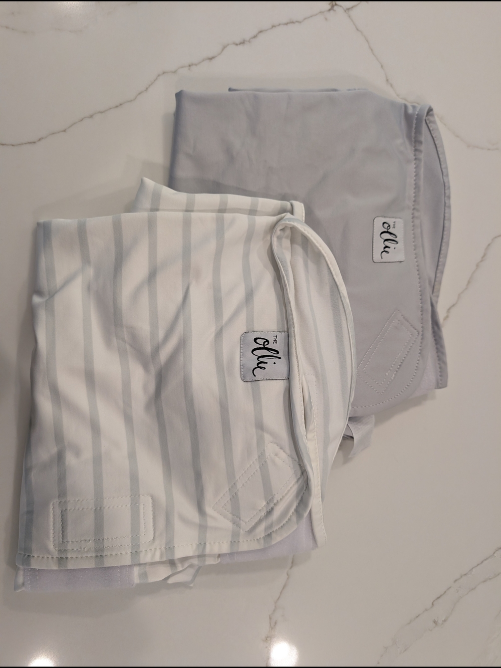Ollie Swaddle Set Of 2 Grey & Stripes